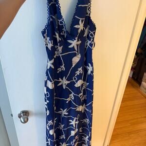 Navy seashell dress